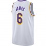 LA.Lakers #6 LeBron James 2021-22 Swingman Player Jersey White Association Edition Stitched American Basketball Jersey