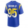 LA.Rams #95 Bobby Brown III Royal Game Jersey Stitched American Football Jerseys