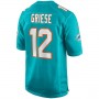 M.Dolphins #12 Bob Griese Aqua Game Retired Player Jersey Stitched American Football Jerseys