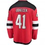 NJ.Devils #41 Vitek Vanecek Fanatics Branded Home Breakaway Player Jersey Red Stitched American Hockey Jerseys