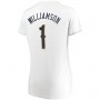 NO.Pelicans #1 Zion Williamson Fanatics Branded Women's Fast Break Replica Jersey Association Edition White Stitched American Basketball Jersey