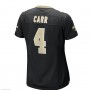 NO.Saints #4 Derek Carr Game Jersey - Black Stitched American Football Jerseys