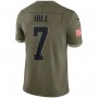 NO.Saints #7 Taysom Hill Olive 2022 Salute To Service Limited Jersey Stitched American Football Jerseys