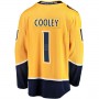 N.Predators #1 Devin Cooley Fanatics Branded Home Breakaway Player Jersey Gold Stitched American Hockey Jerseys