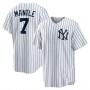 New York Yankees #7 Mickey Mantle White Home Cooperstown Collection Player Jersey Baseball Jerseys