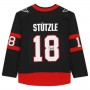 O.Senators #18 Tim Stutzle Fanatics Authentic Autographed Branded Breakaway Jersey Black Stitched American Hockey Jerseys