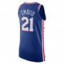 PH.76ers #21 Joel Embiid 2020-21 Authentic Player Jersey Royal Icon Edition Stitched American Basketball Jersey