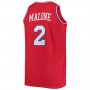 PH.76ers #2 Moses Malone Mitchell & Ness Big & Tall Hardwood Classics Jersey Red Stitched American Basketball Jersey