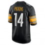 P.Steelers #14 George Pickens Black Game Player Jersey Stitched American Football Jerseys