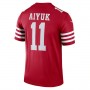 SF.49ers #11 Brandon Aiyuk Scarlet Legend Jersey Stitched American Football Jerseys