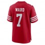 SF.49ers #7 Charvarius Ward Scarlet Game Player Jersey Stitched American Football Jerseys