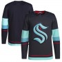S.Kraken Home Authentic Primegreen Jersey Blue Stitched American Hockey Jerseys