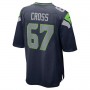 S.Seahawks #67 Charles Cross College Navy 2022 Draft First Round Pick Game Jersey Stitched American Football Jerseys