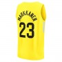 U.Jazz #23 Lauri Markkanen Fanatics Branded 2022-23 Fast Break Replica Player Jersey Icon Edition Yellow Stitched American Basketball Jersey