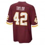 W.Football Team #42 Charley Taylor Burgundy Retired Player Jersey Stitched American Football Jerseys