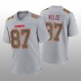 kC.Chiefs #87 Travis Kelce Gray Atmosphere Fashion Game Jersey Stitched American Football Jerseys